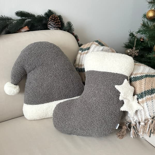 Julkudde Strumpan mörkgrå
