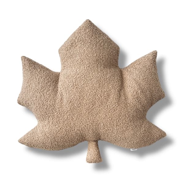 Höstkudde Lönnlöv beige