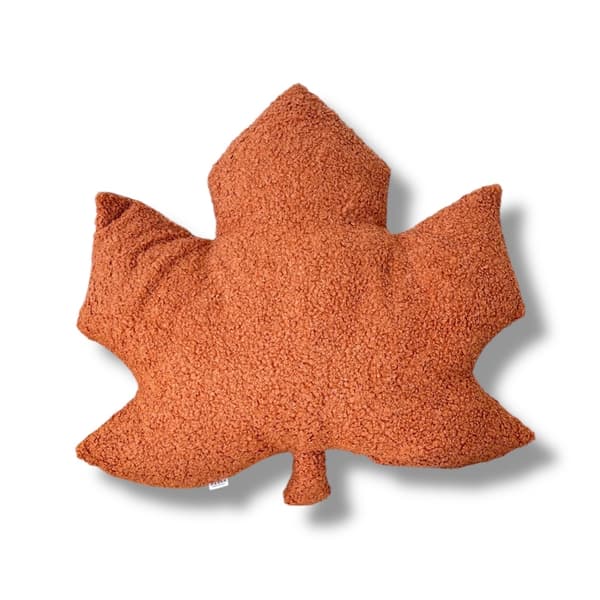 Höstkudde Maple röd bouclé