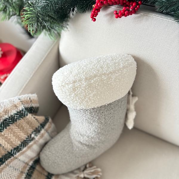 Julkudde Strumpan ljusgrå