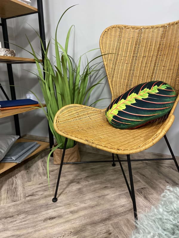 Kudde med blad från Maranta