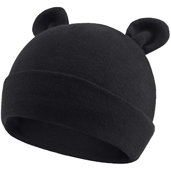 Newborn Baby Hat Bear Ears Pojkar Flickor Beanie Bomullsmössa För nyfött barn 0 till 6 Style 2