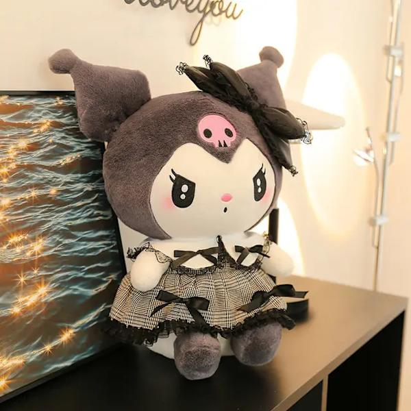 Stor Storlek Plysch Kuromi Melodi Kanel Leksaker Kudde Anime Fyllda Dockor Anime Soffa Kudde Flickans Rumsdekoration Julklapp melody purple 30cm