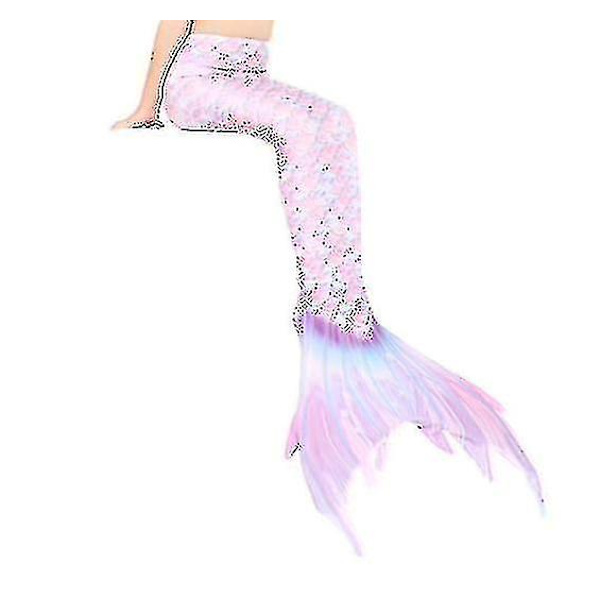 Sjöjungfrusvansar för simning för barn och vuxna med monofin,ssxjv pink(Excluding fins) 130