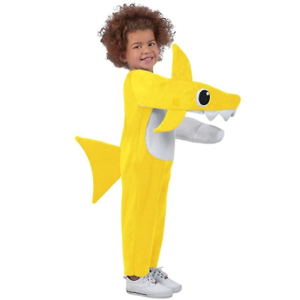 Barns Hajdräkt Halloween Party Cosplay Kostym Yellow S