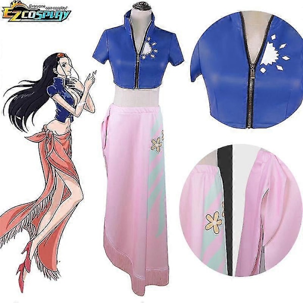 One Piece Nico Robin Cosplay Kostymklänning Outfit Halloween Karneval Dräkt för Flickor XL Nico Robin Costume