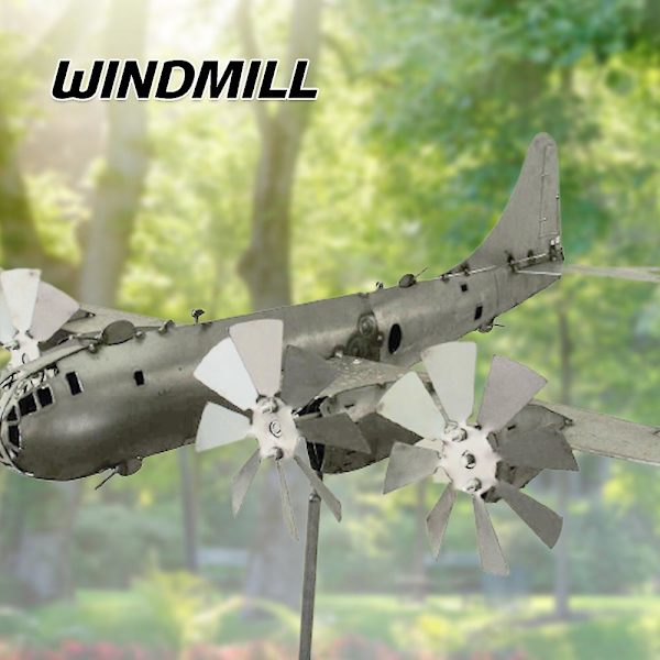 B-29 Super Fortress Aircraft Wind Spinner Metal Windmill Wind Energy For Yard null none