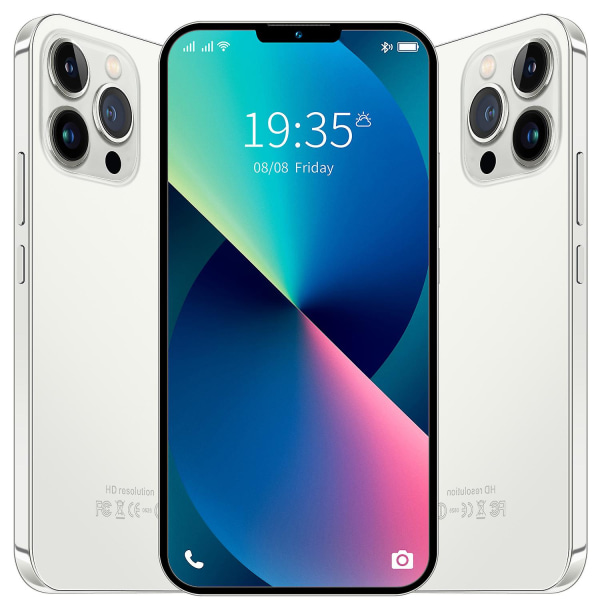 Smartphone 2022 Den mest populära mobiltelefonen I13 Pro Max 7,5 tum Dual Card Dual Standby White