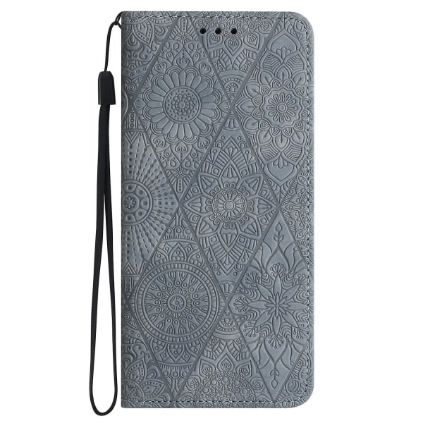 Etniskt präglat case för iPhone 15 Pro Grey