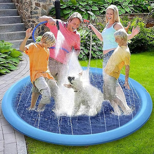 Pet Splash Pad hopfällbart bad pool Husdjur Hundar Barn Sommar Utomhus vattenmatta Leksaker null none