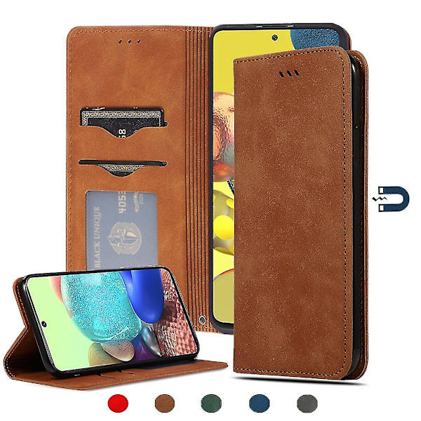 För Samsung Galaxy A51 5g Busines Case Brown