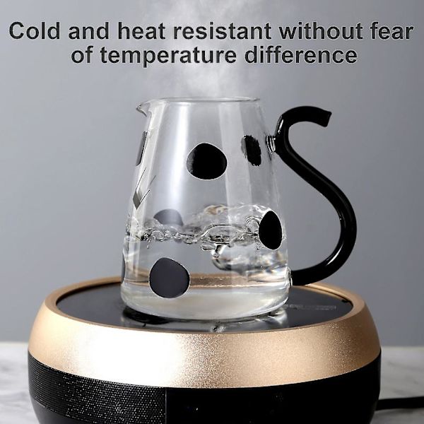 Borosilikatglas ko kall vattenkokare Set Transparent vattenkaraff med vattenkopp 550/1800 ml (1800 ml,) null none