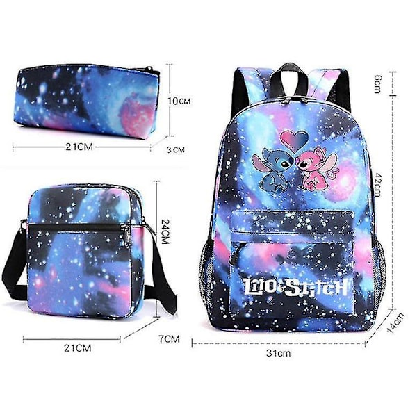 Lilo Stitch Ryggsäck Set skolväska Zr thunder blue none