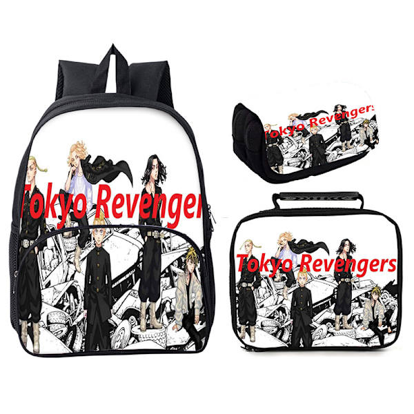 Tokyo Revengers Ryggsäck 3 delar 16 väska Style 23