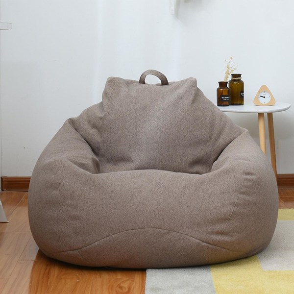 Ny extra stor sittsäcksstolar Soffa Cover inomhus Lazy Lounger För Vuxna Barn Sellwell Brown 100x120cm