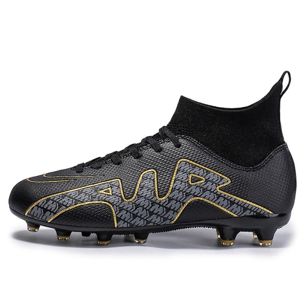 Fotbollsskor för män Halkfria fotbollsskor Klossar Gräs Fotbollssneakers Yjck15-1 Black 45