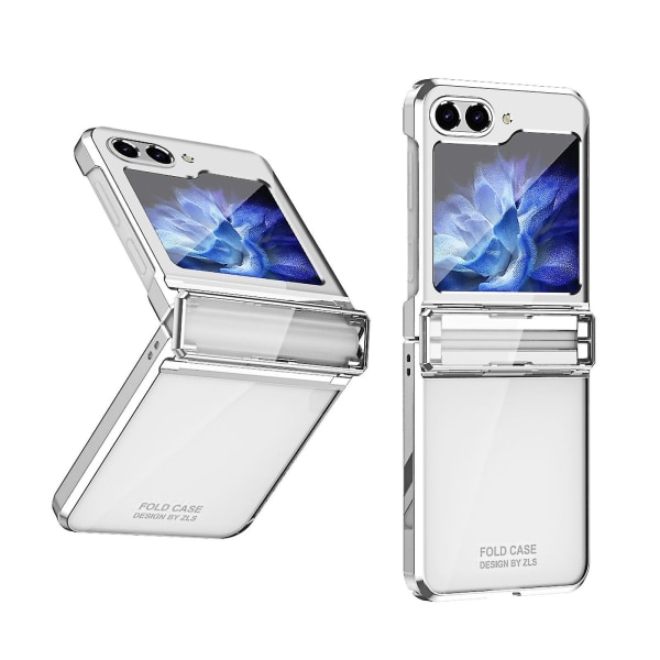 För Samsung Galaxy Z Flip 5 5g Case, Z Flip 5 Flip Case Pc Material Hårt gångjärn Cover För Samsung Z Flip 5 silver