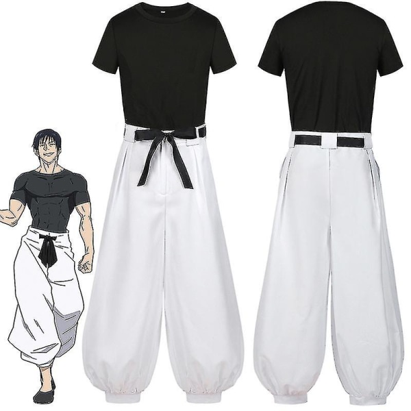 Anime Jujutsu Kaisen Fushiguro Toji Cosplay kostym Vuxen unisex kortärmade toppbyxor kostym Halloween Uniform Party C1W1 M
