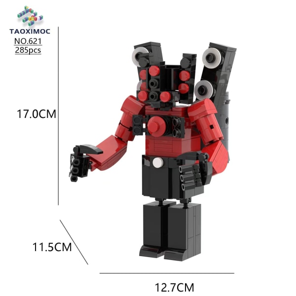 Monitor vs Toilet Man's Building Block Toy Model Handgjord Titan Sound Man