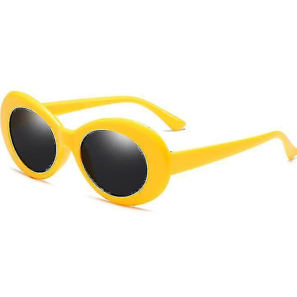 Solglasögon Retro Oval Goggle, vintage Clout Solglasögon Unisex Retro Oval Clout Goggles Solglasögon YELLOW