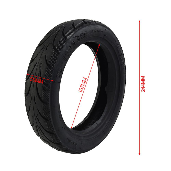 Innerslangsdäck för Ninebot Segway F20/f25/f30/f40 Elskoter 10x2.125 Motoriserad sparkskoter Elskoter Tillbehör Inner tube