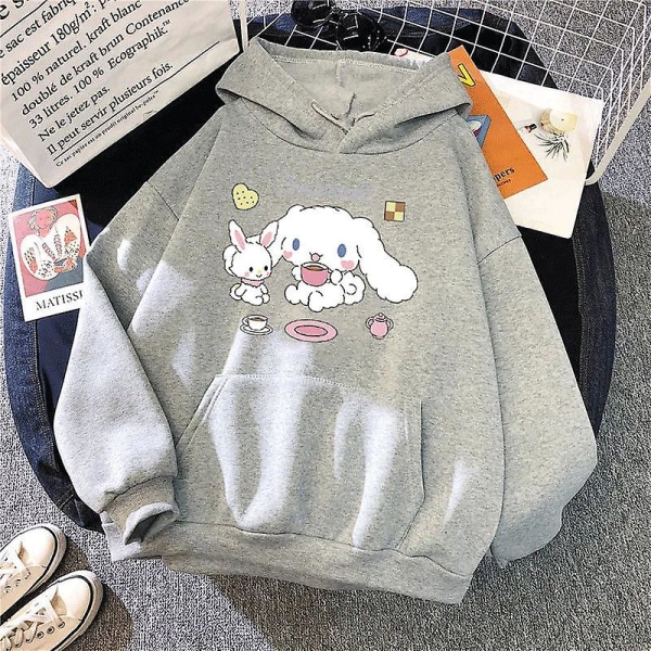 Sanrioed Plysch Barn Huvtröjor Anime Cinnamoroll Tecknad Kläder Baby Pojkar Flickor Tröjor Tröjor Toppar Kappa Present 130 NM-1QWW