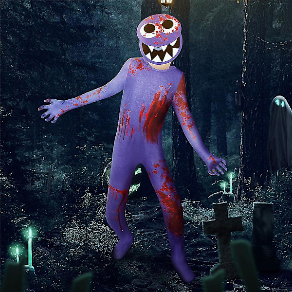 Rainbow Friends Dräkt För Barn Jumpsuits Lila Monster Cosplay Skräckspel Outfit För Tjej Pojke Halloween Carnival Party Tmall 11-12 Years