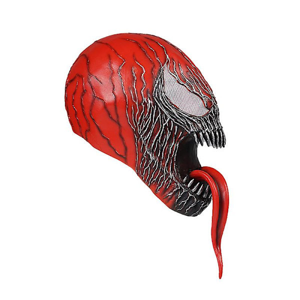 Red Venom Mask Latex Cosplay Huvudbonader Stage Play Rekvisita