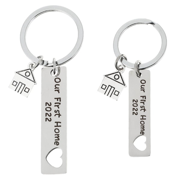 1 Set Nyckelring Handväska Charm Väska Charms Nyckelring Presenter till nya husägare Silver 6.5x2.5cm