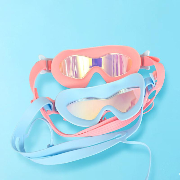 Barn Simglasögon Barn Wide Vision Anti-dimma Anti-uv Snorkling Dykmask Öronproppar Utomhus Vattensport Simglasögon Blue