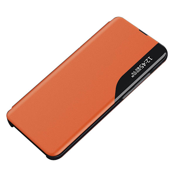 For Honor 90 Lite 5g/x50i 5g View Window Phone case Pu Läder Stötsäkert Stand Cover Orange