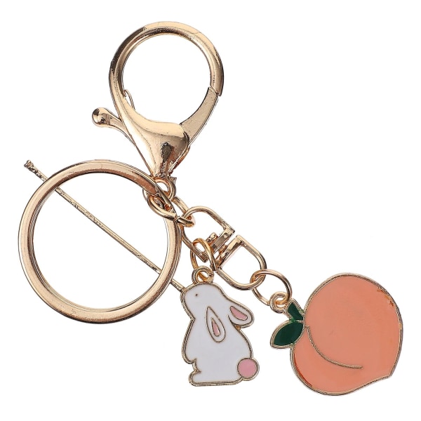 1 st Dripping Peach Nyckelring Väska Nyckelring Hänge Tillbehör (sorterad färg) Assorted Color 8.5x4x0.2cm
