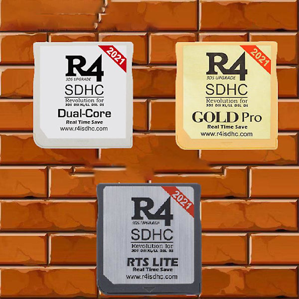 2021 R4 Gold Pro Sdhc för Ds/3ds/2ds/ Revolution Cartridge med USB adapter Silver 1 Pcs