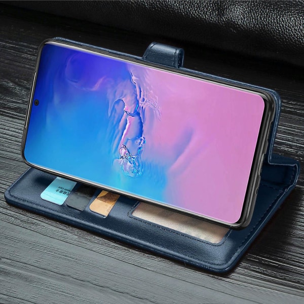 Case till Samsung Galaxy S20 Plus Etui Cover Retro Flip Wallet Magnetic Bumper Flip Protective - Blå null none