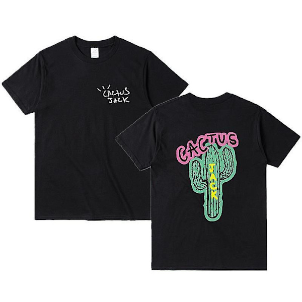 Travis Scott Cactus Jack Neon Cactus Oversized kort ärm 黑色 M