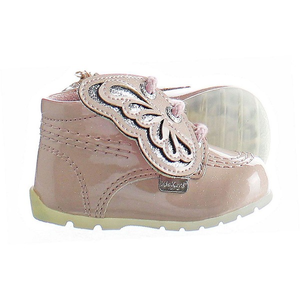 Kickers Kick Faeries Mini Lace-Up Rosa Andra Läder Barnkängor 1 15901 Pink UK 0K EU 16