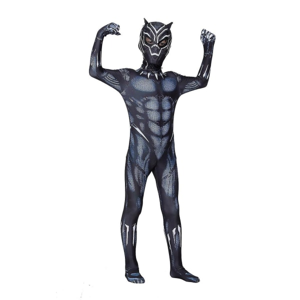 Barn Vuxen Black Panther Cosplay Kostym Superhjälte Fancy Dress Jumpsuit 170