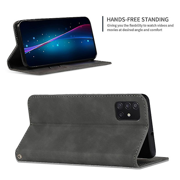 För Samsung Galaxy A51 5g Busines Case Dark Grey