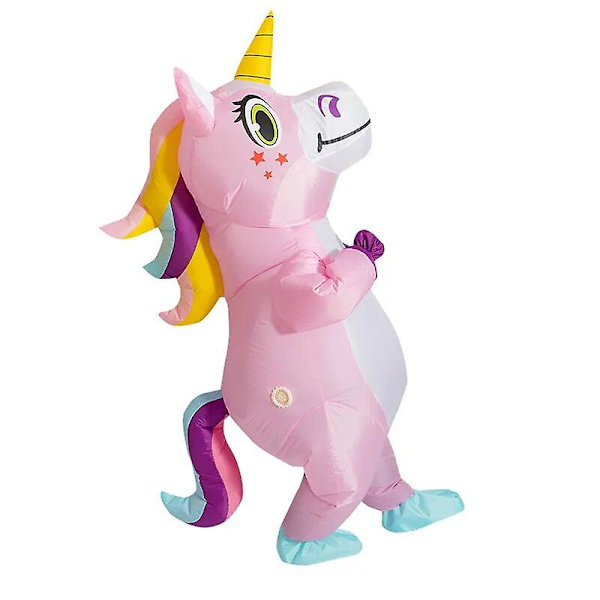 Lila Unicorn Uppblåsbar Dräkt Vuxen Barn Regnbåge Halloween Kostymer För Kvinnor Män Vuxen Carnival Mascot Jul Cosplay Pink Adult 150-190cm