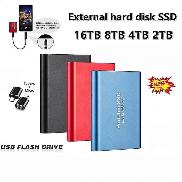 Ssd Mobil hårddisk 4tb 16tb 25tb 30tb High Speed ​​Mobile Ssd 25TB