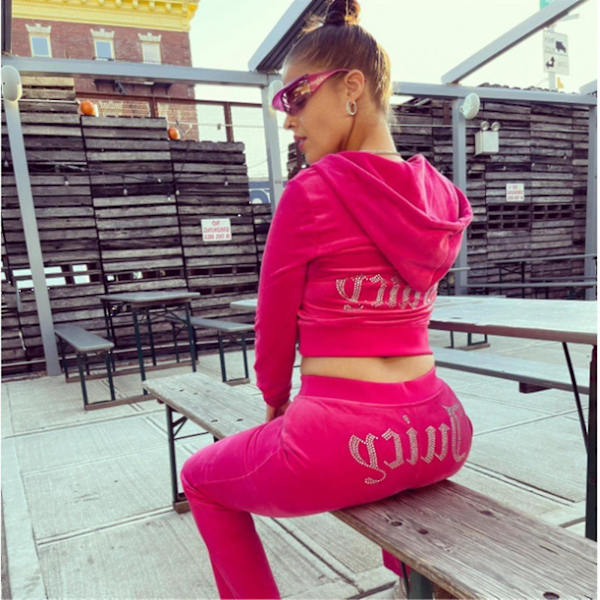 Dam sammet Juicy Träningsoverall Couture Träningsoverall Tvådelat Set Couture Träningsoveraller A Rose Red XL