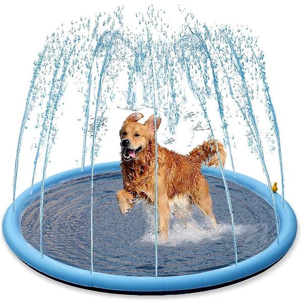 Sprinkler Kylning Lekmatta För Hundar - Splash Sprinkler Pad For Dogs Kids 170cm