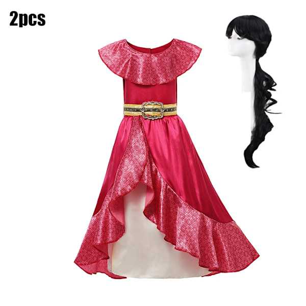 Disney Elena of Avalor Prinsessklänning för flicka 2024 Karnevalfest Barnkläder Födelsedag Cosplay Bal Klänning Outfit B Elena Set1 11-12T(160)