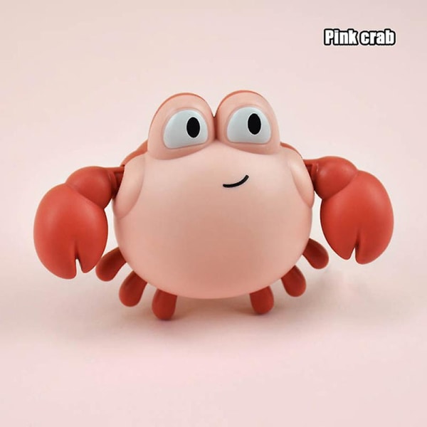 Baby Bada Söt Simning Sköldpadda Val Pool Strand Klassisk kedja Urverk Vattenleksak för barn Vattenleksaker C Pink crab