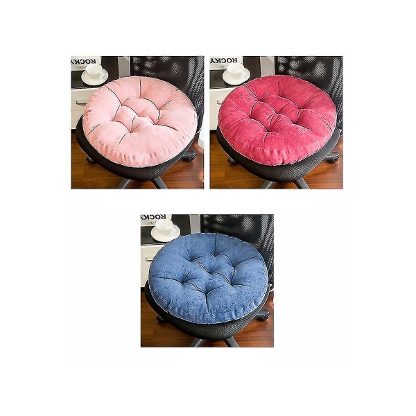 Runda stolskuddar Tjockare Mjuk rund kudde Kudde Fåtölj Bälteskudde Kan användas för soffa Balkong Trädgård Flerfärgad Pink 55cm