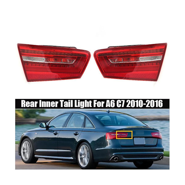 Bil höger led bak inre bakljus bromslampa för A6 C7 2010 2011 2012-2016 4g5945093 4g5945094 Red none