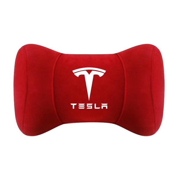 Lämplig för Tesla memory foam nackstödskudde nackstöd Red