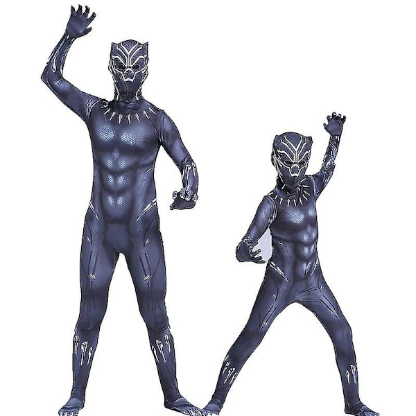 Barn Vuxen Black Panther Cosplay Kostym Superhjälte Fancy Dress Panther: Wakanda Forever 120 A