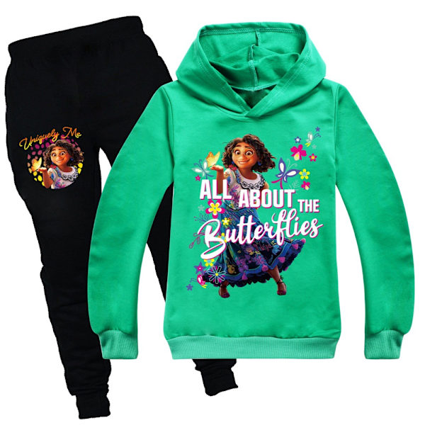 Magic house encanto sweatshirt + casual byxa set - grön 100cm
