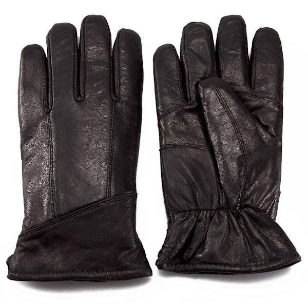 Nordvek Gents äkta läder fårskinnsfodrad handske Black Medium - 9